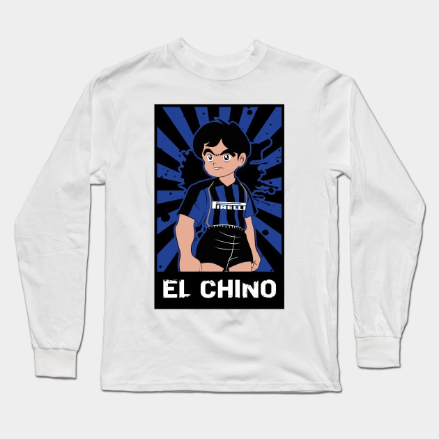 Inter Soccer El Chino Recoba Vintage Football Long Sleeve T-Shirt by TEEWEB